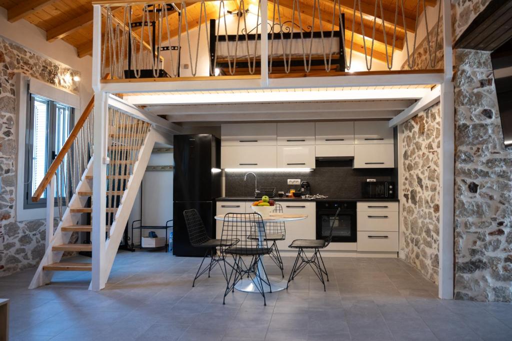 Kuchyň nebo kuchyňský kout v ubytování Centro Stone House