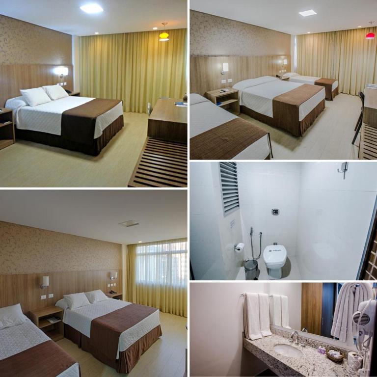 Postel nebo postele na pokoji v ubytování Foz Presidente Comfort Hotel