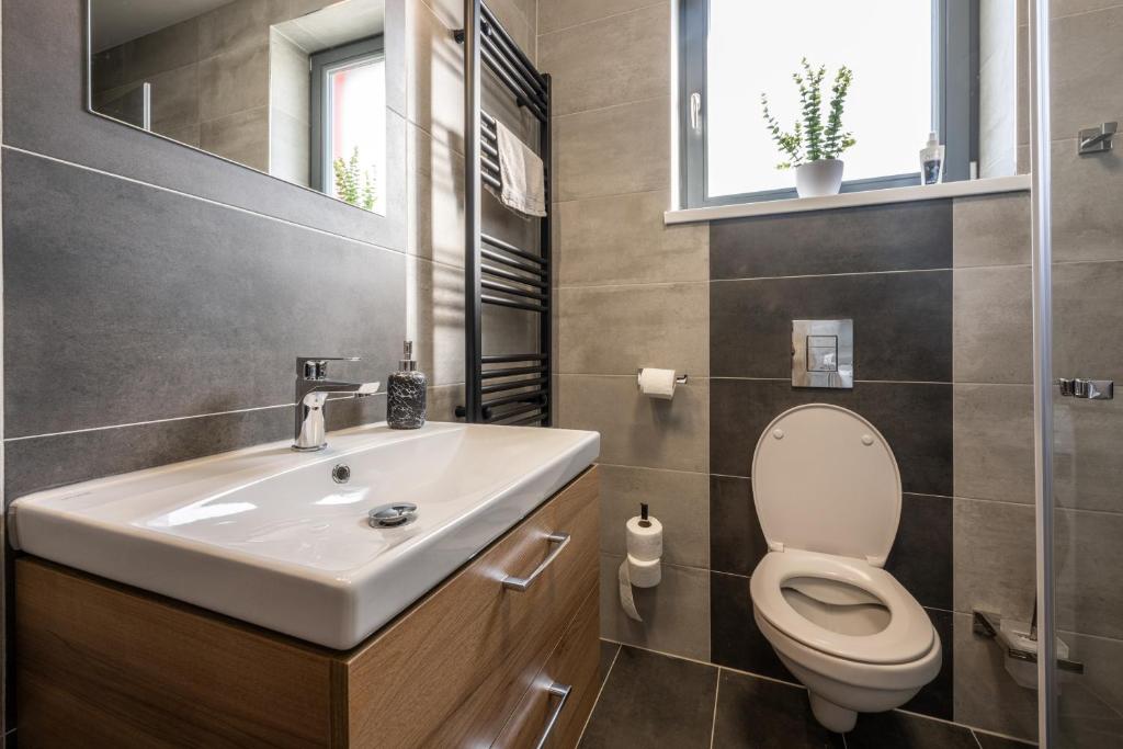 Koupelna v ubytování Apartmány Lucie