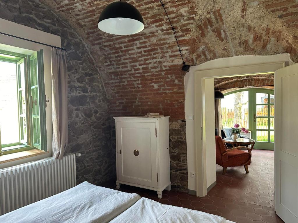 Postel nebo postele na pokoji v ubytování Apartmány Hodňov 17