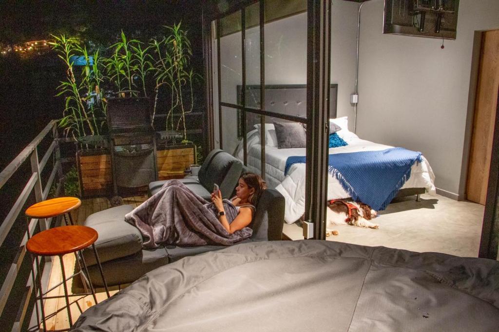 Postel nebo postele na pokoji v ubytování Eco Lodge Glamping