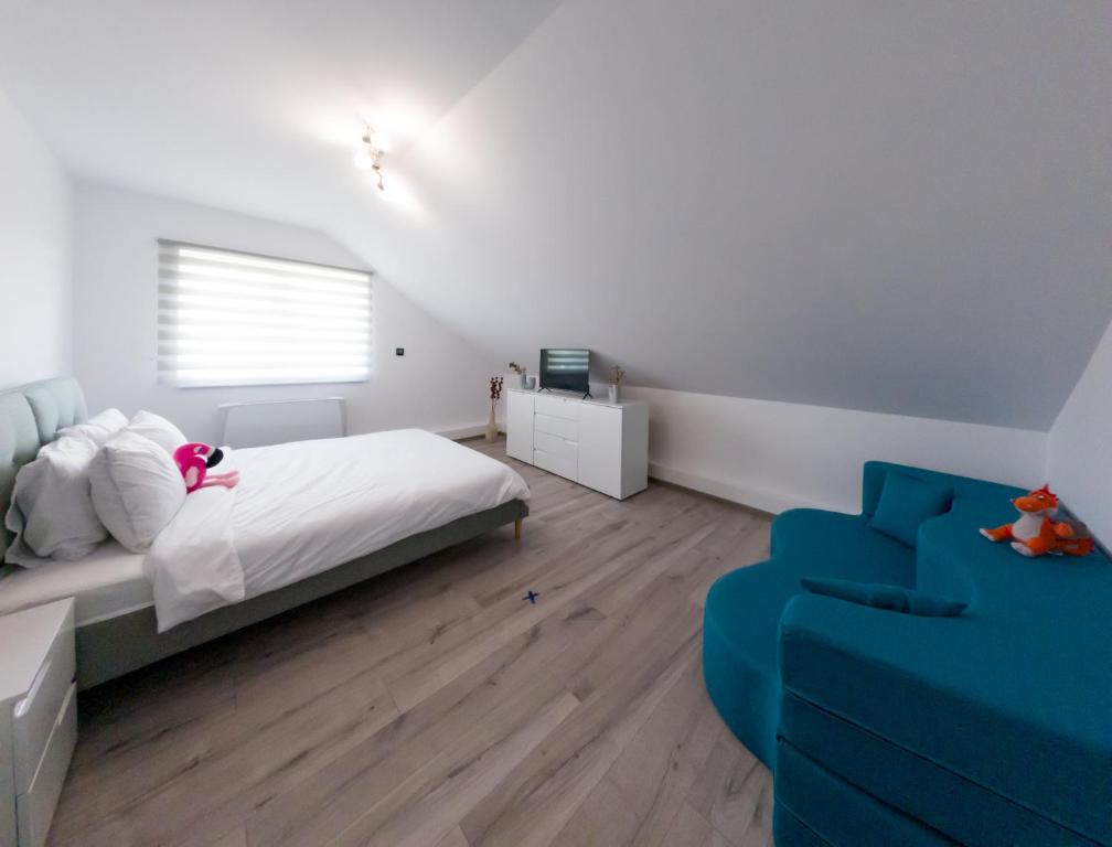 Postel nebo postele na pokoji v ubytování Cabana Marc