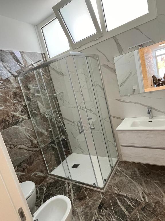 Koupelna v ubytování Hotel Paladini