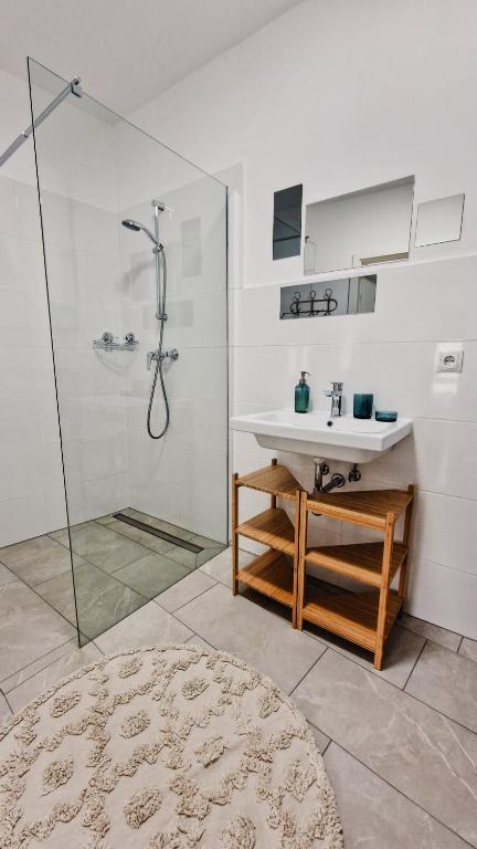 Koupelna v ubytování Apartments nahe der Südsteirischen Weinstraße