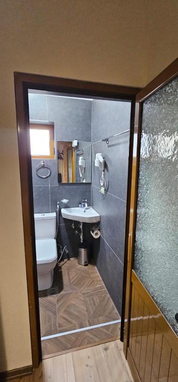 Koupelna v ubytování Hotel Sofra