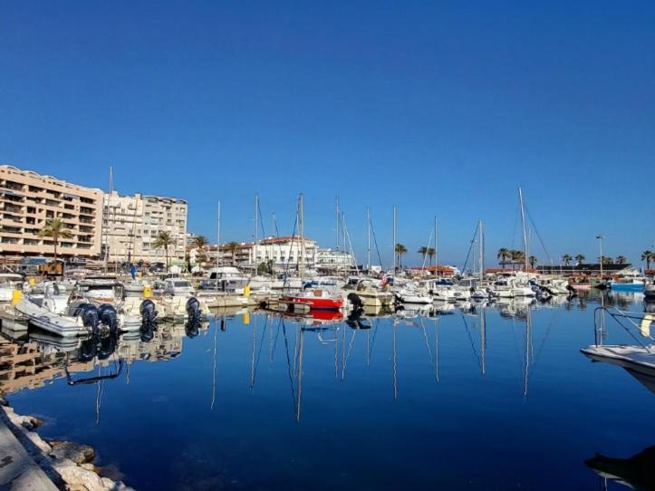 Un tas de bateaux sont amarrés dans un port de plaisance dans l'établissement Location de Vacances Saint Cyprien, à Saint-Cyprien