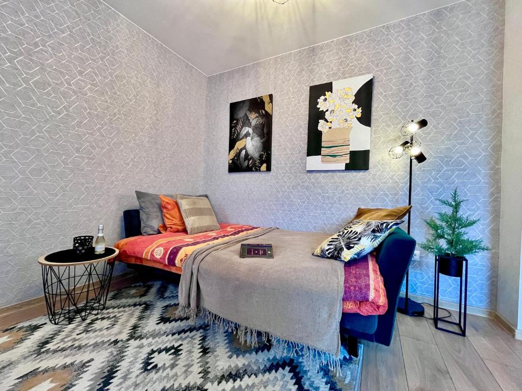 Posezení v ubytování New Stylish Apartment City Center self check-in