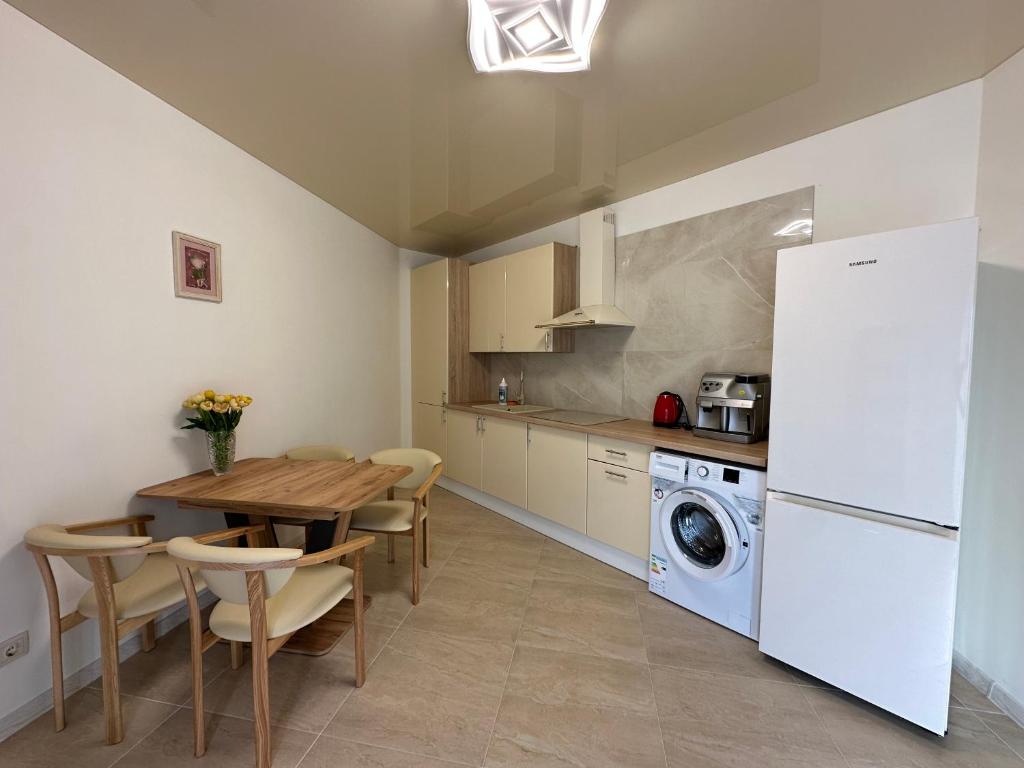 Kuchyň nebo kuchyňský kout v ubytování Guest Apart Polyana