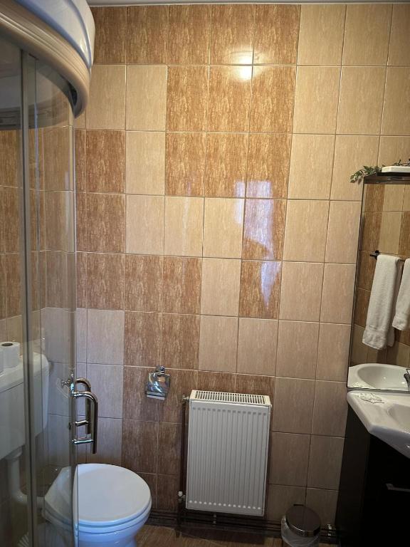 Koupelna v ubytování Hotel Rubin***