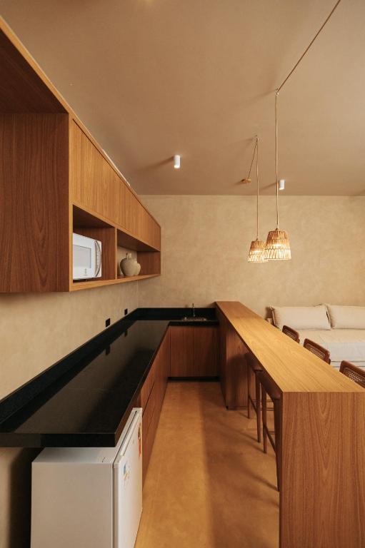 Kuchyň nebo kuchyňský kout v ubytování Villa Nova Hotel