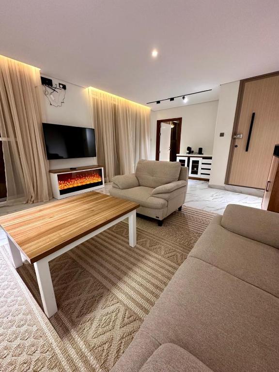 Posezení v ubytování RADHWAN chalet