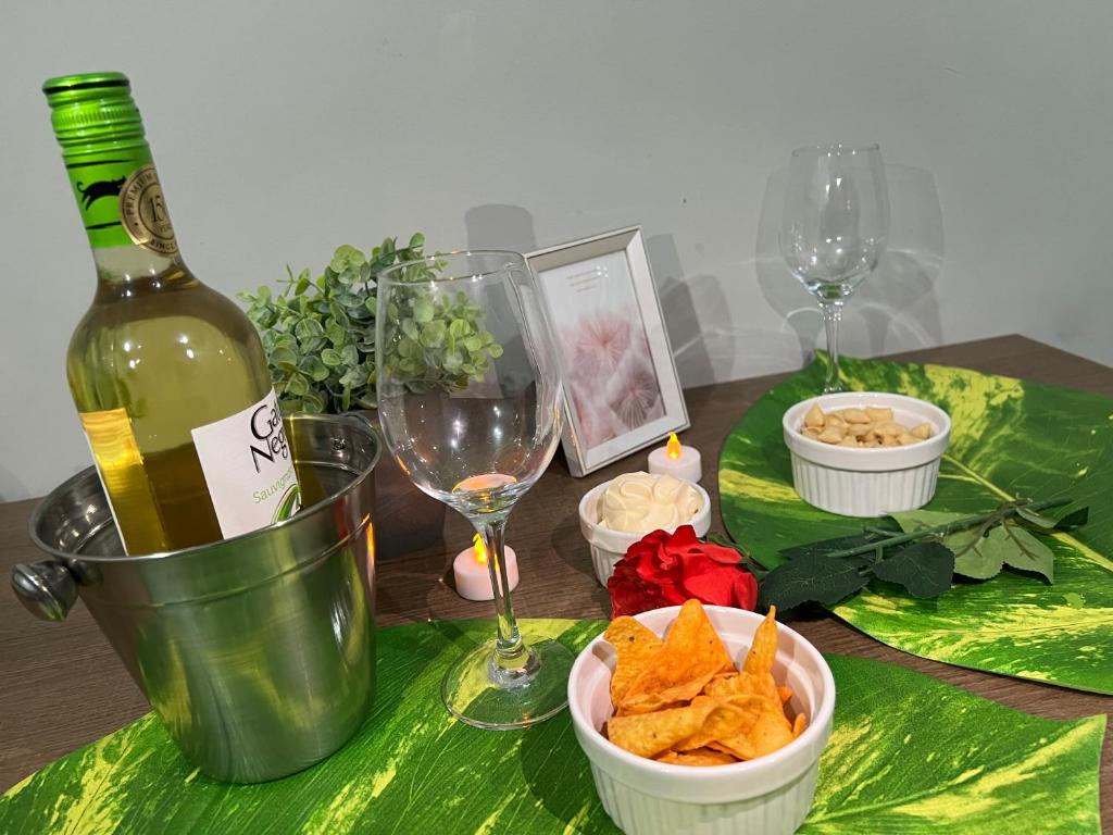 Nápoje v ubytování Apartamento completo e central! Casa Rute!