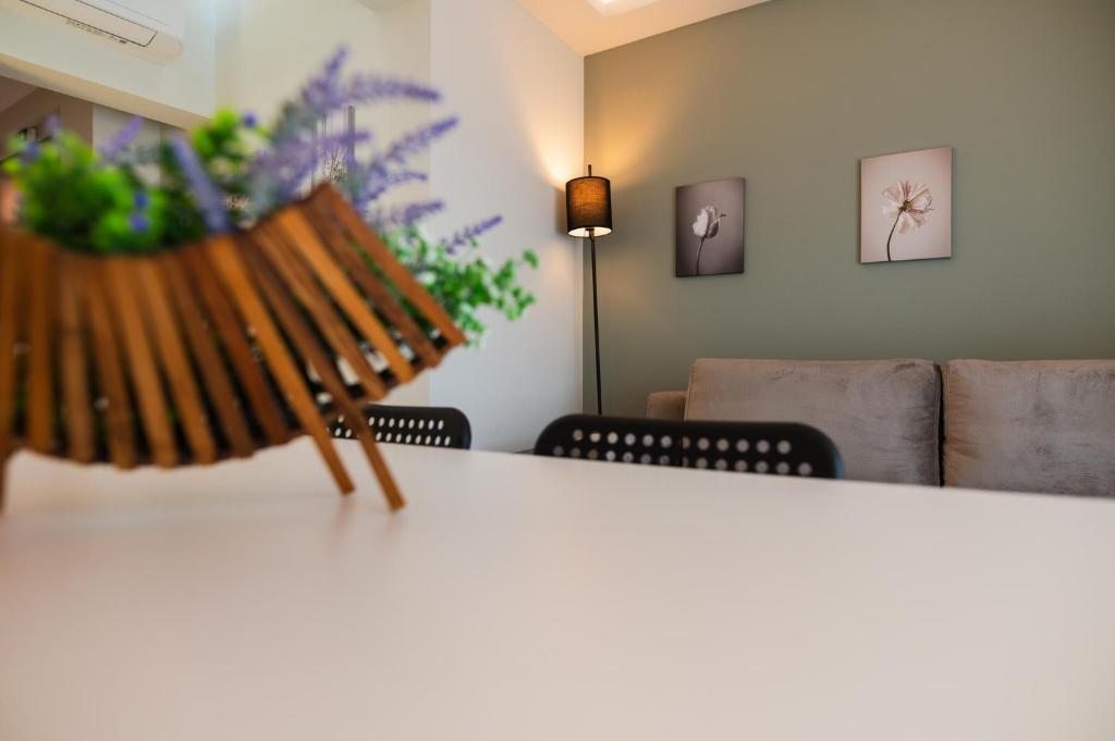 Posezení v ubytování Oktolia suites