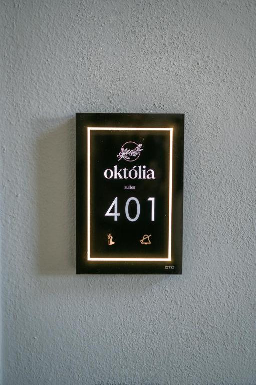 Certifikát, hodnocení, plakát nebo jiný dokument vystavený v ubytování Oktolia suites