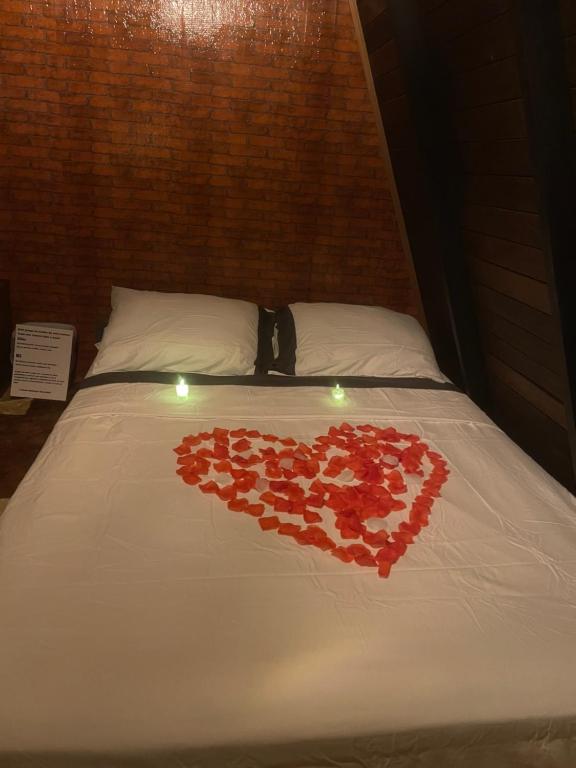 Postel nebo postele na pokoji v ubytování Cabaña