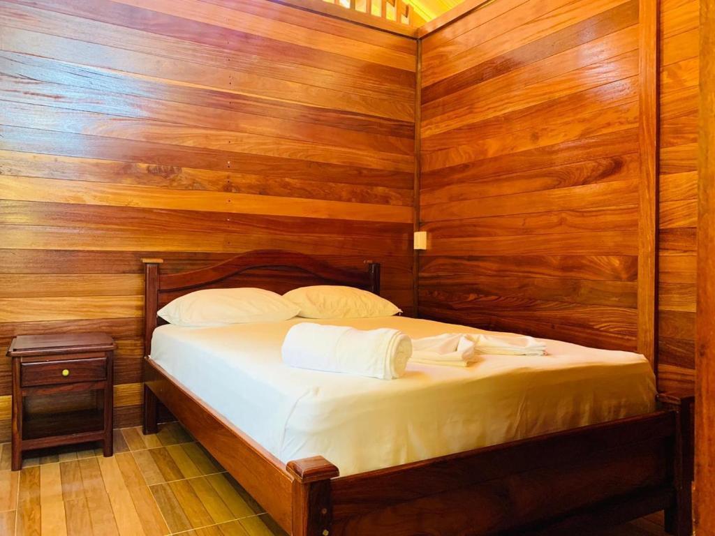 Katil atau katil-katil dalam bilik di Ecolodge Vientos de Yubarta