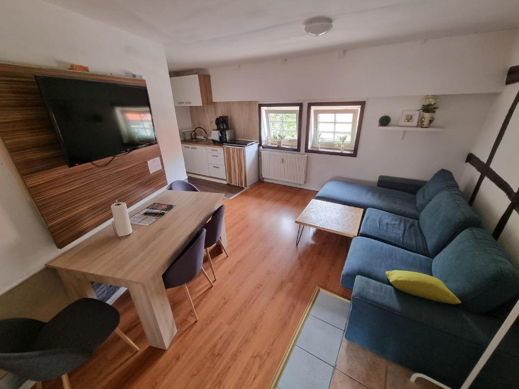 Kuchyň nebo kuchyňský kout v ubytování Schöne Wohnung im Zentrum von Ahnatal