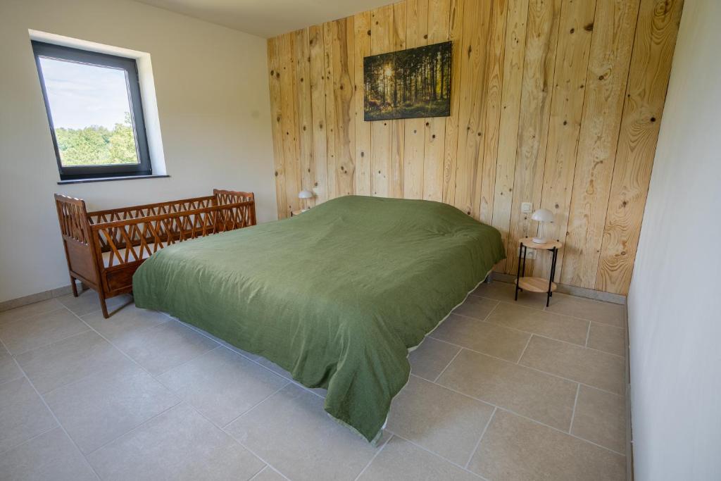 Postel nebo postele na pokoji v ubytování Chalet Kato - Nieuw! Open vanaf 2 augustus 2024