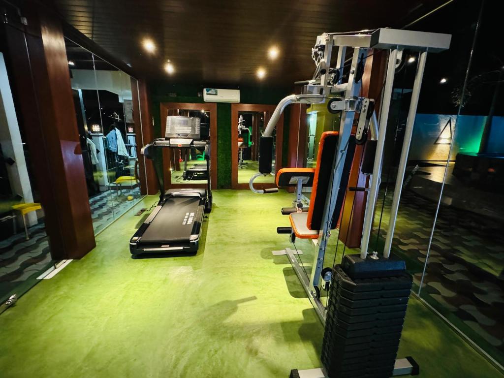 Fitness centrum a/nebo fitness zařízení v ubytování Hotel River Front