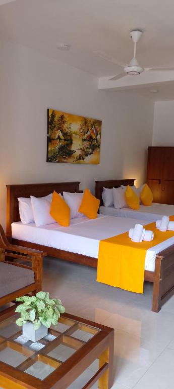 Postel nebo postele na pokoji v ubytování Ark Cabin Villa
