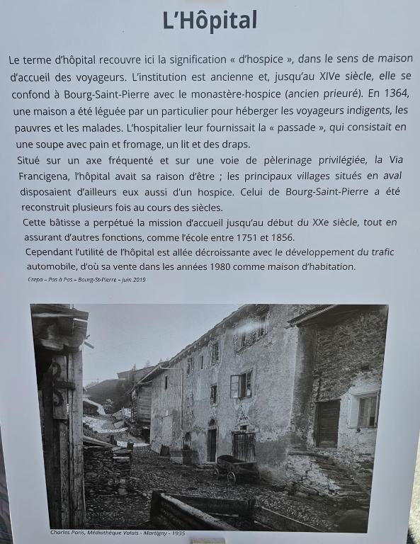 Fotografie z fotogalerie ubytování L'ancien hospice v destinaci Bourg-Saint-Pierre