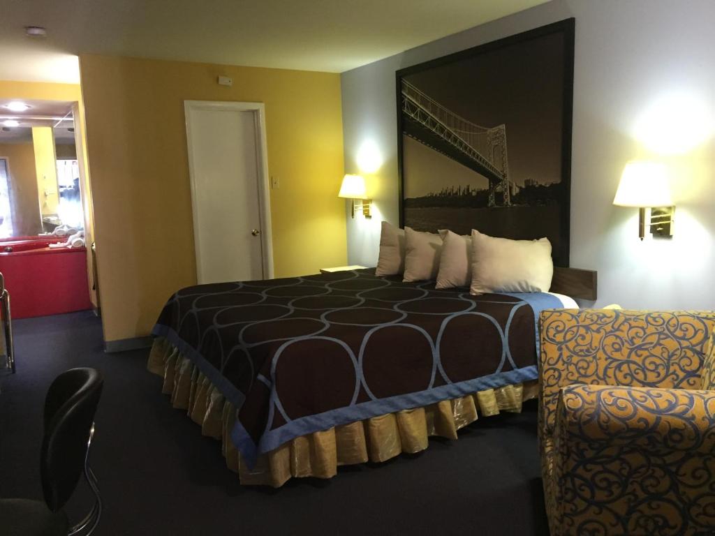 Postel nebo postele na pokoji v ubytování Rest Inn ATLANTIC CITY GALLOWAY