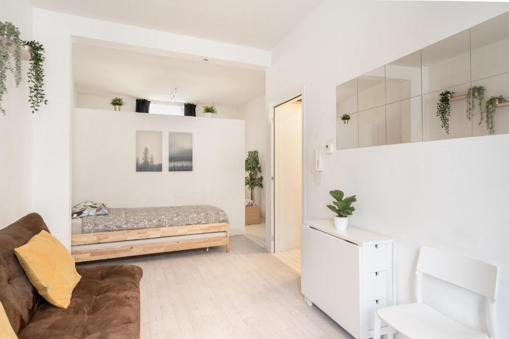 Letto o letti in una camera di Beautiful Cozy Apartments in the Heart of Antwerp
