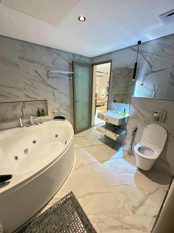 Koupelna v ubytování RADHWAN chalet