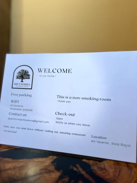Certifikát, ocenenie alebo iný dokument vystavený v ubytovaní ArtTaverna