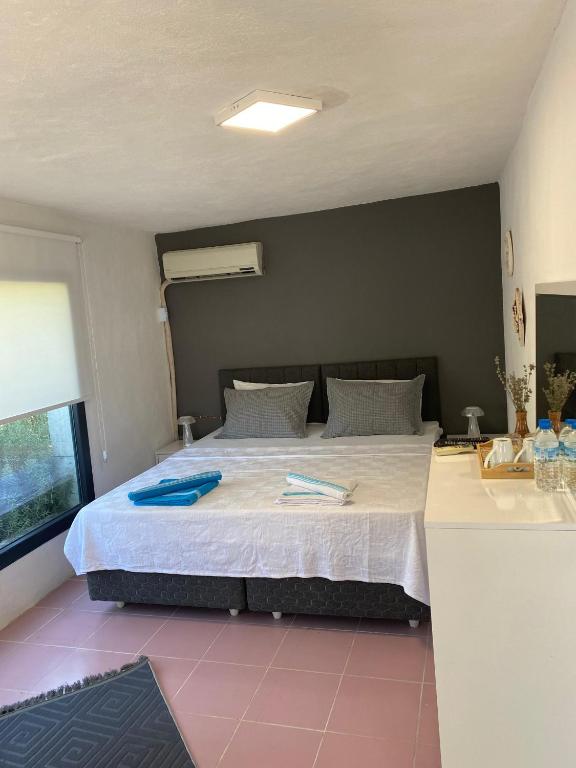 Postel nebo postele na pokoji v ubytování Erdem Ciftligi/ Ephesus Arena