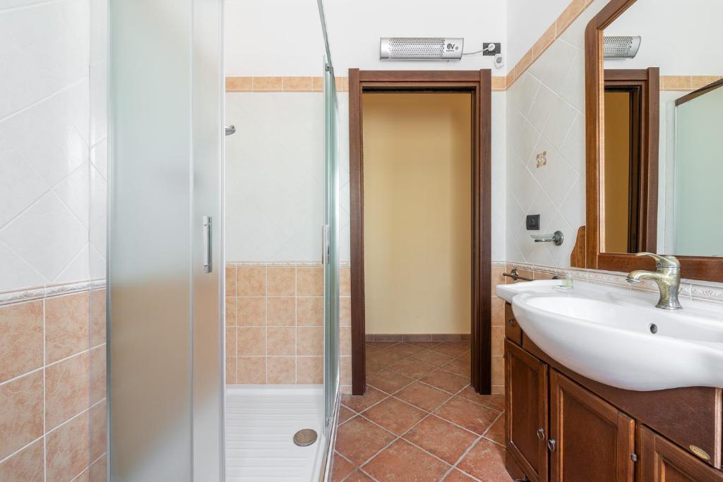 Koupelna v ubytování B&B Pedra Rubia