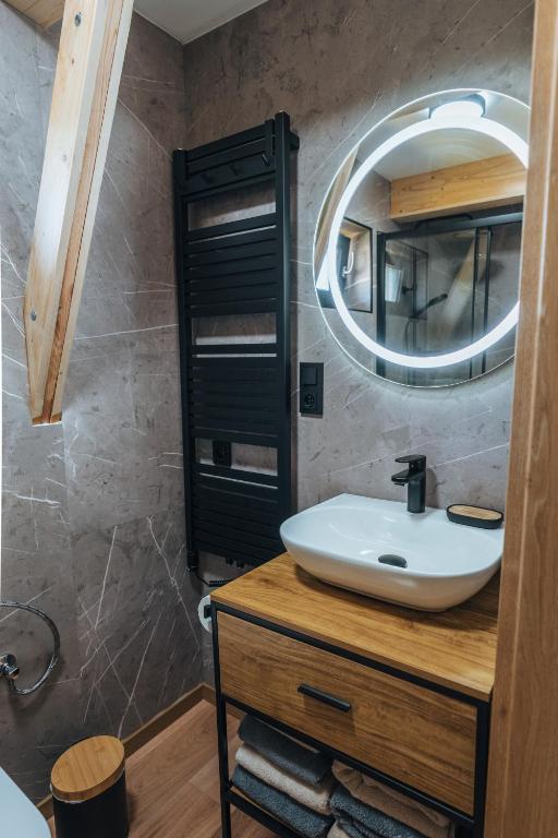Koupelna v ubytování Natur Resort Jetřichovice
