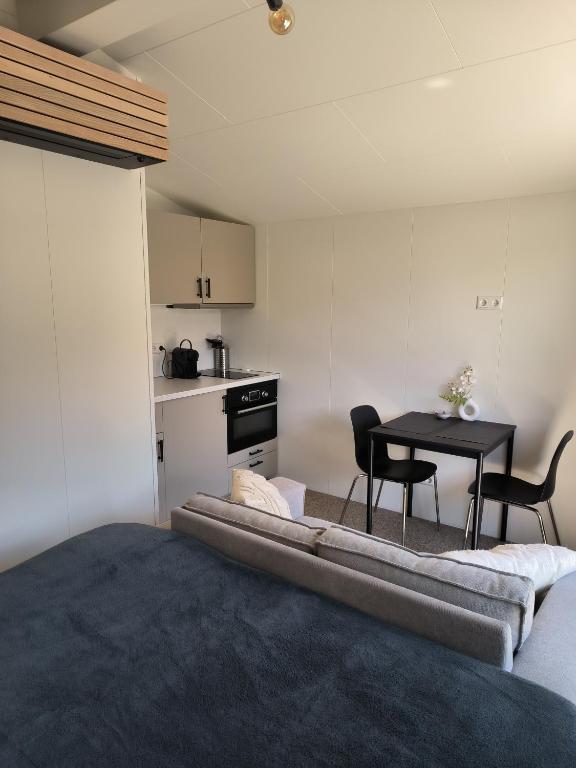 Kuchyň nebo kuchyňský kout v ubytování Mariafarm Chalets