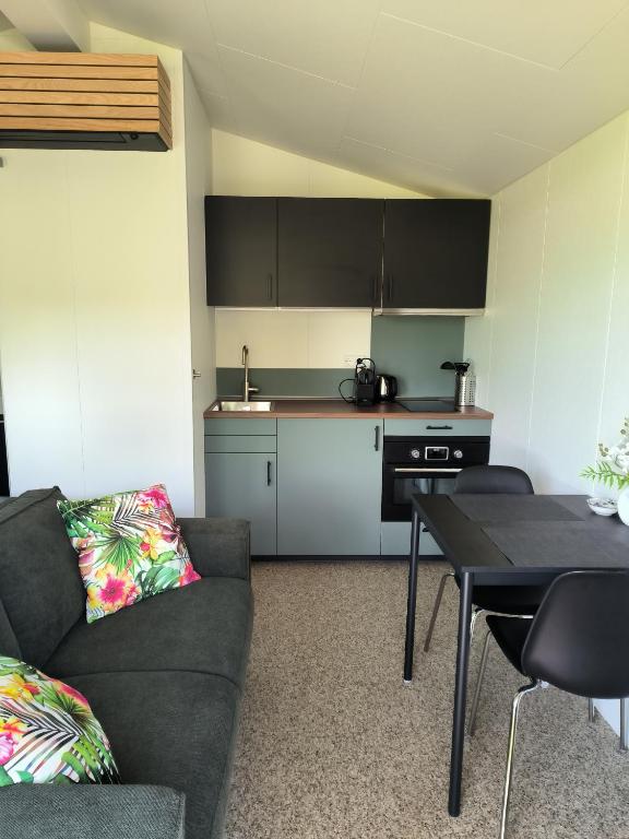 Kuchyň nebo kuchyňský kout v ubytování Mariafarm Chalets