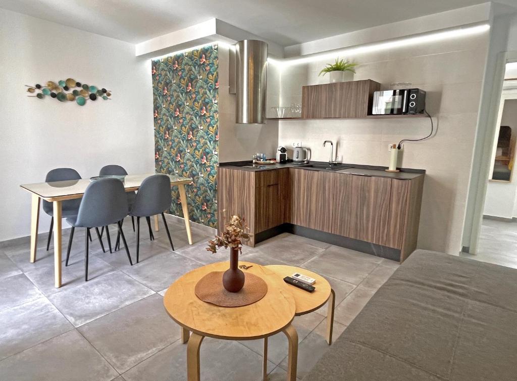Kuchyň nebo kuchyňský kout v ubytování Mezquita Apartamento