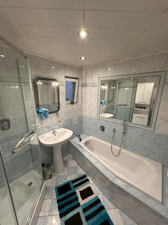 Koupelna v ubytování Ferienwohnung Brennseeblick