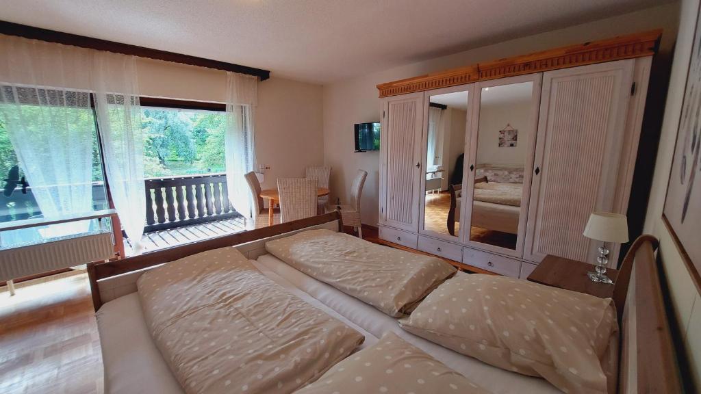 Postel nebo postele na pokoji v ubytování Gästehaus Gerhardt