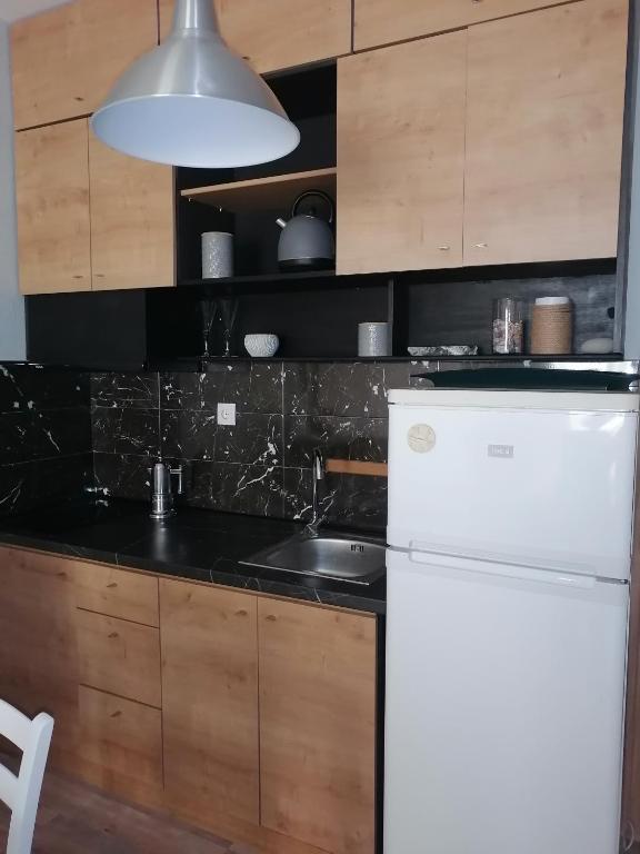 Kuchyň nebo kuchyňský kout v ubytování Luxury Spot Xanthi