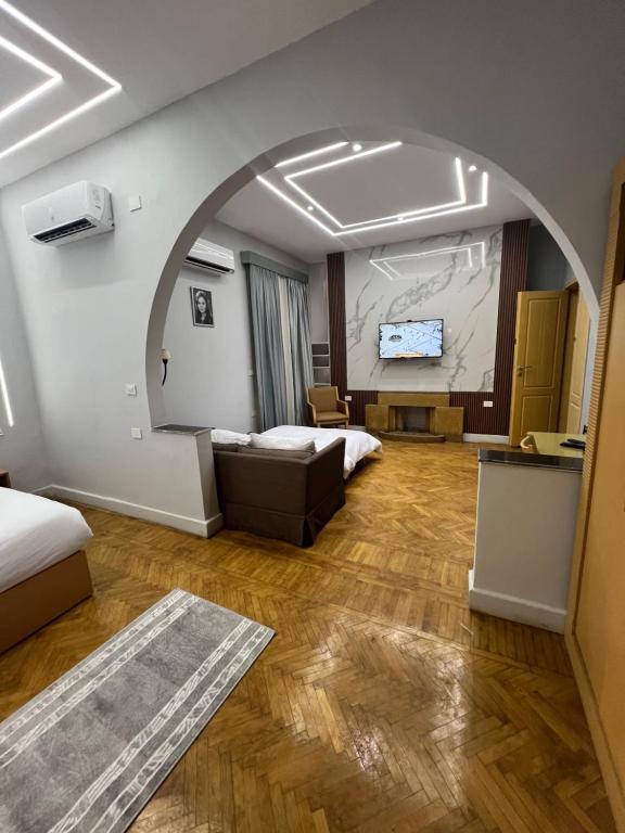 TV a/nebo společenská místnost v ubytování Zamalek House Hotel