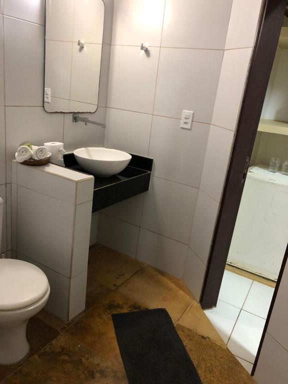 Koupelna v ubytování Pousada Vila Canoa