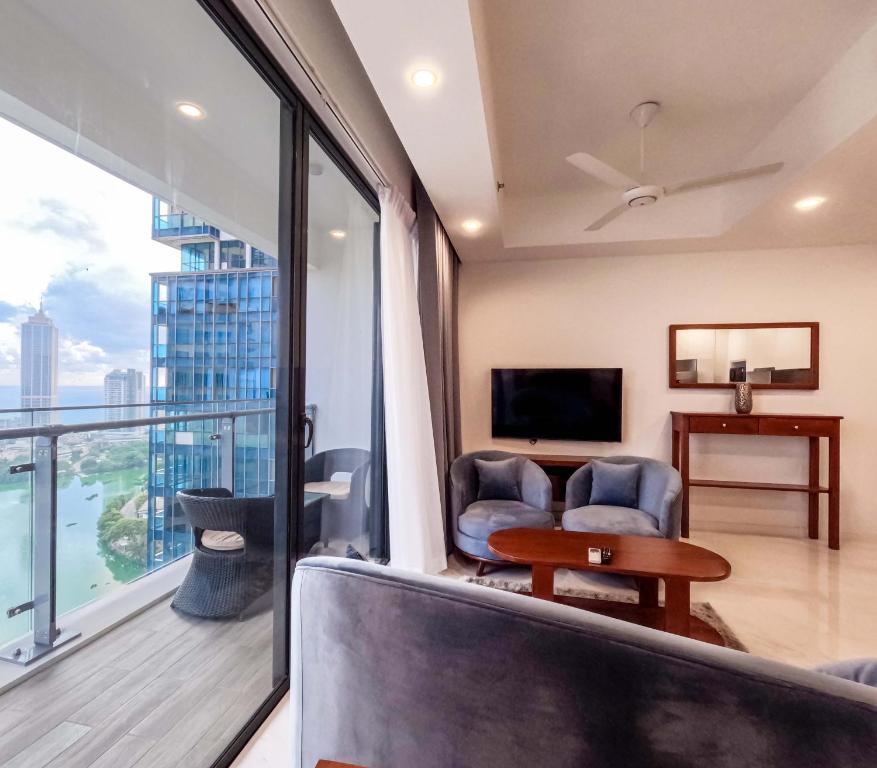 A television and/or entertainment centre at Seascape Colombo