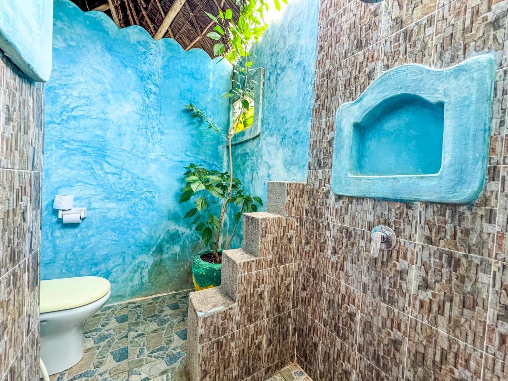 Koupelna v ubytování Sagando Bungalows Zanzibar