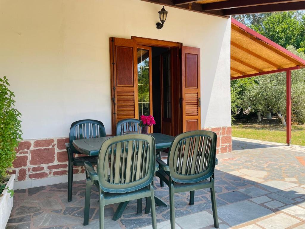 Patio nebo venkovní prostory v ubytování Mikro Xorio