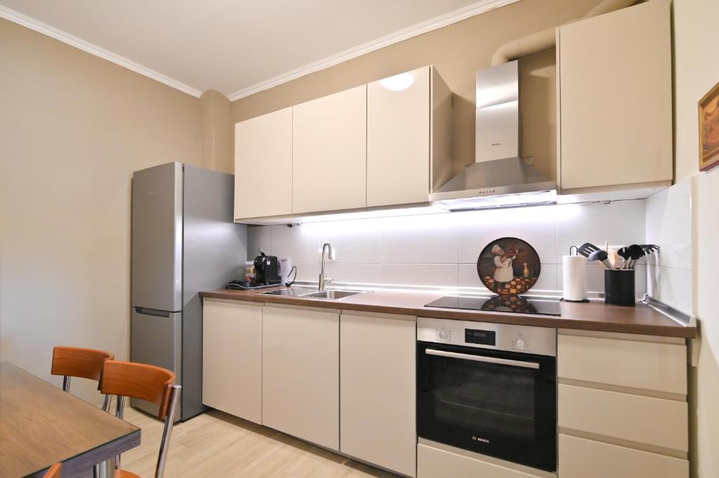 Kuchyň nebo kuchyňský kout v ubytování Filios Apartment