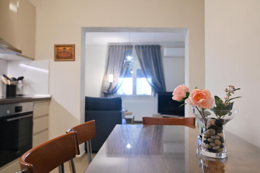 Kuchyň nebo kuchyňský kout v ubytování Filios Apartment