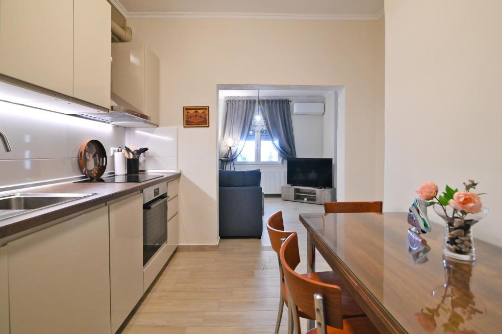 Kuchyň nebo kuchyňský kout v ubytování Filios Apartment