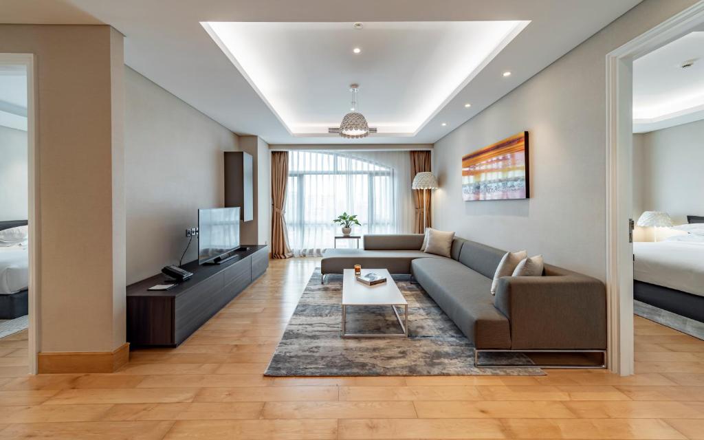 Posezení v ubytování Sherwood Suites