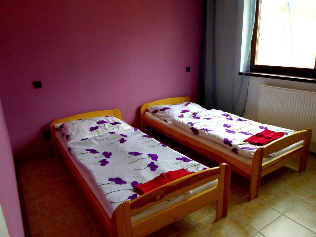 Postel nebo postele na pokoji v ubytování Penzion Na přehradě