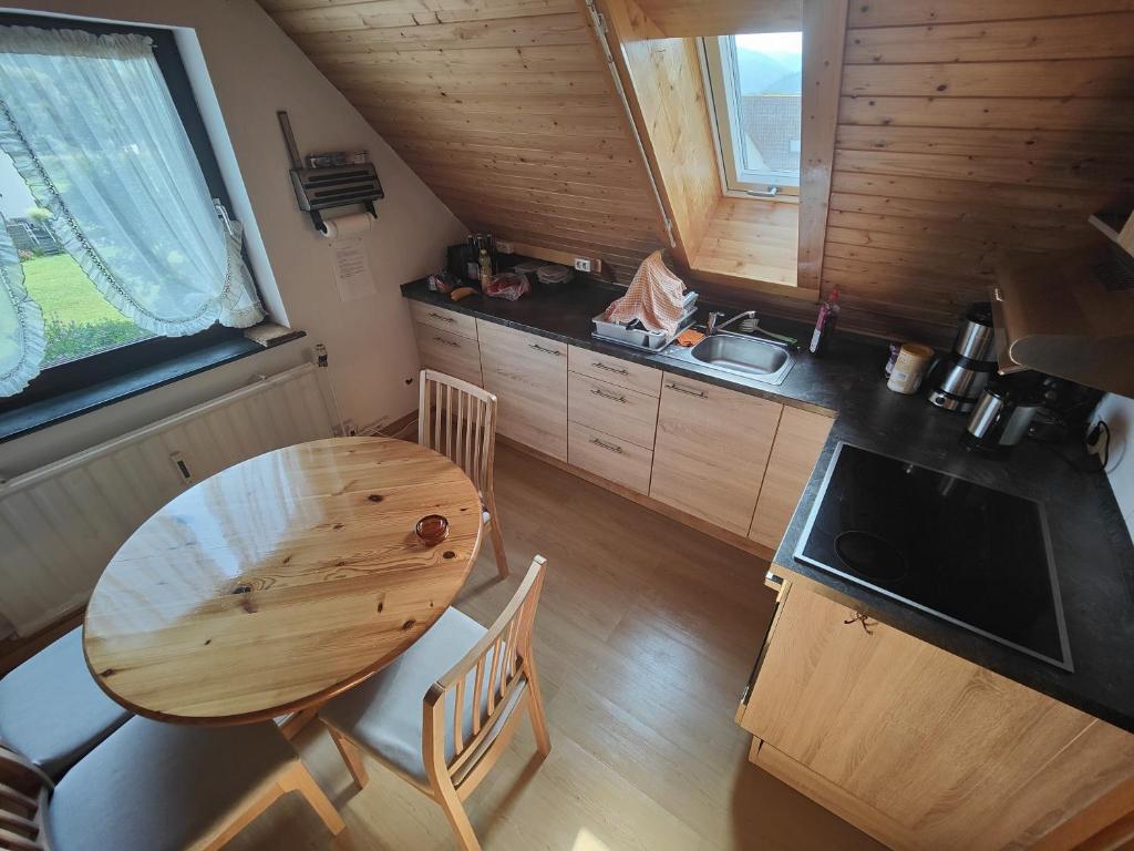 Kuchyň nebo kuchyňský kout v ubytování Gästehaus Retsch