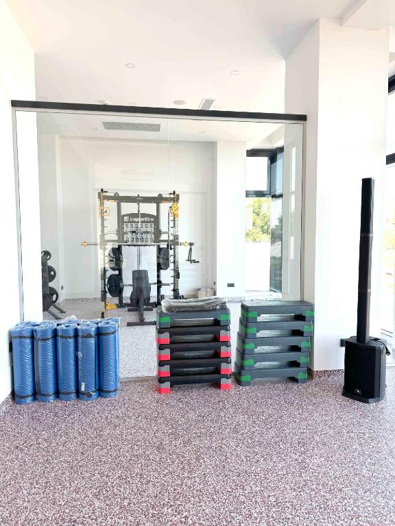 Fitness centrum a/nebo fitness zařízení v ubytování Ambar Hotel